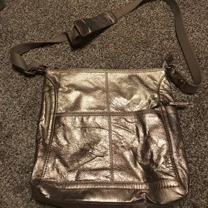 Metallic Gold Sak Crossbody